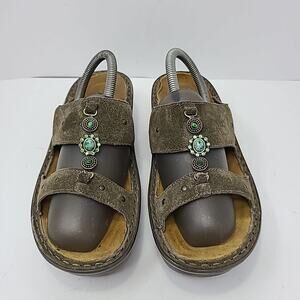 Naot Mulberry Womens Sandal Embellished Suede Brown Casual Slide Size 39 US 8